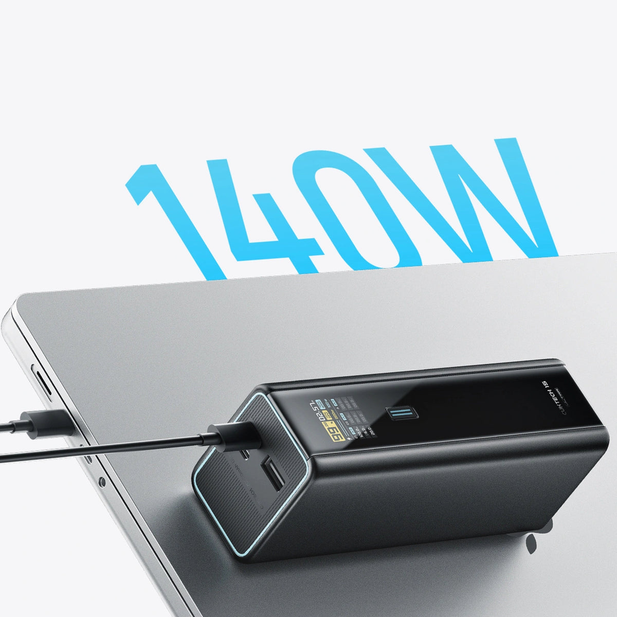 Powerbank Cuktech PB200U 210 W 20000 mAh 2x USB-C + USB-A z - czarny – zdjęcie 3