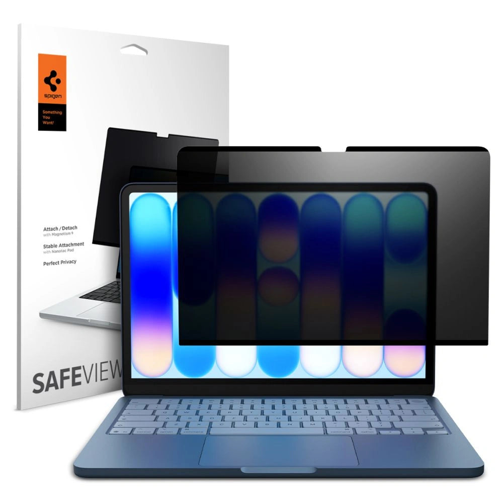 Folia prywatyzująca Spigen SafeView na MacBook Neo 13" 2026