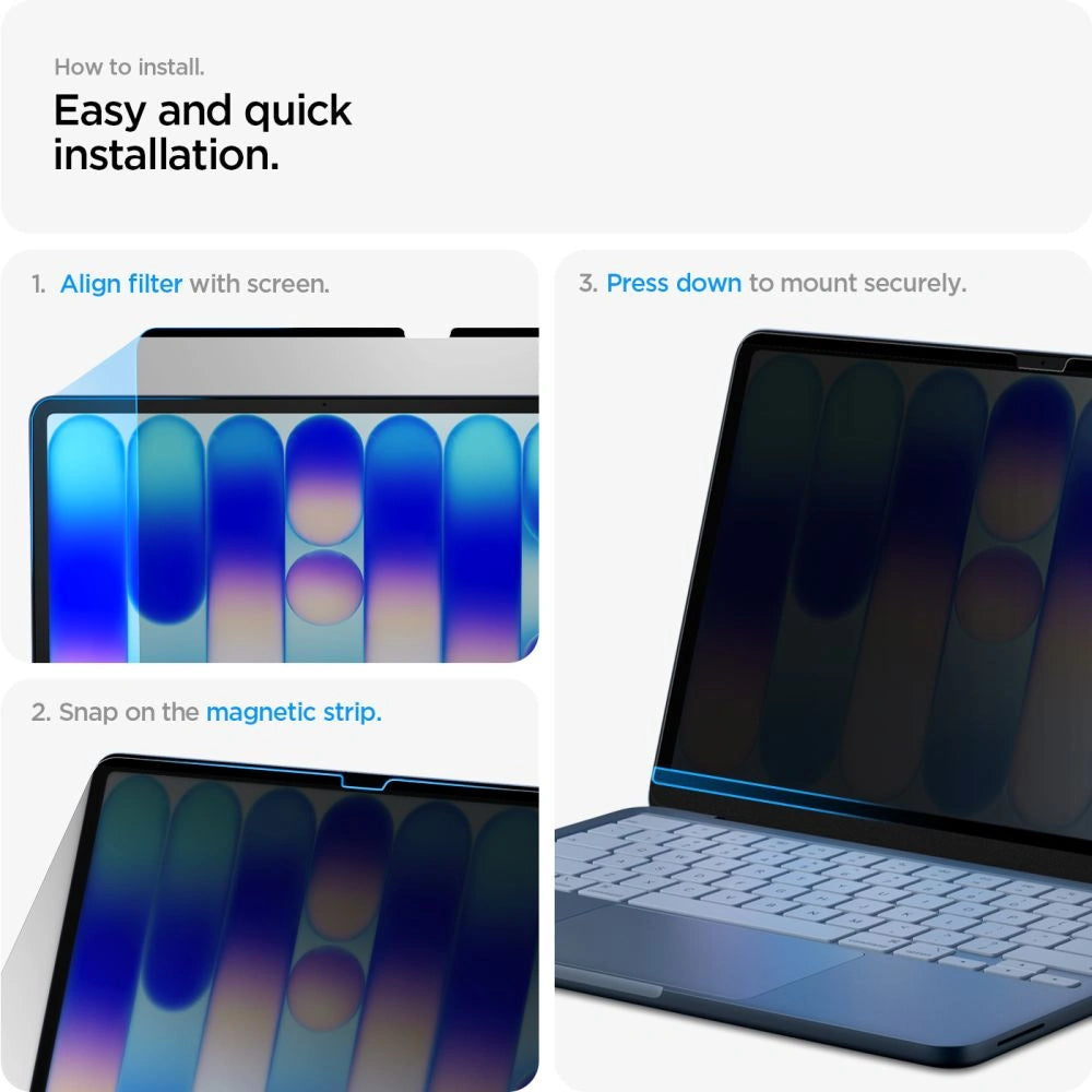Folia prywatyzująca Spigen SafeView na MacBook Neo 13" 2026 – zdjęcie 9