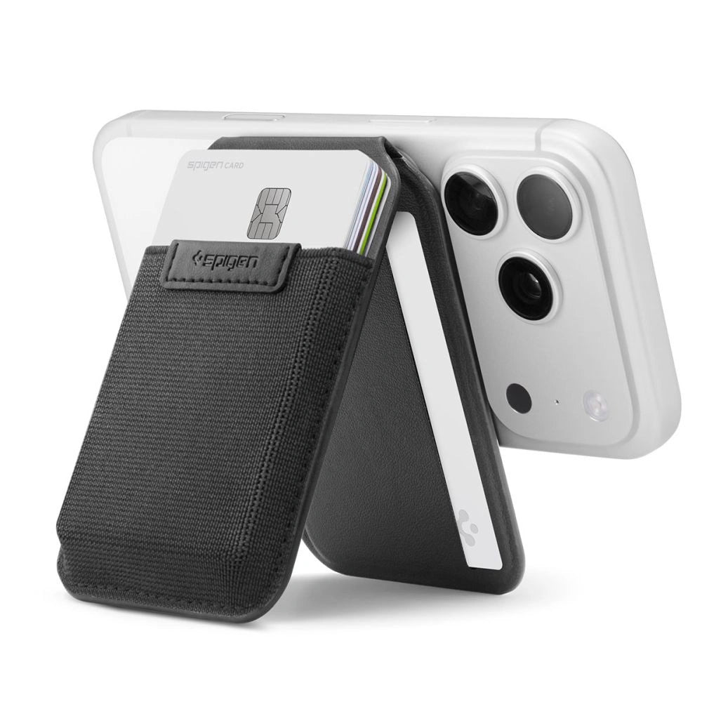 Portfel Spigen Slim Fold S314-4 MagSafe na telefon - czarny – zdjęcie 2