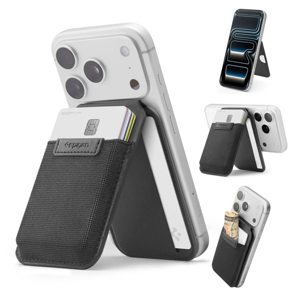 Portfel Spigen Slim Fold S314-4 MagSafe na telefon - czarny – zdjęcie 7