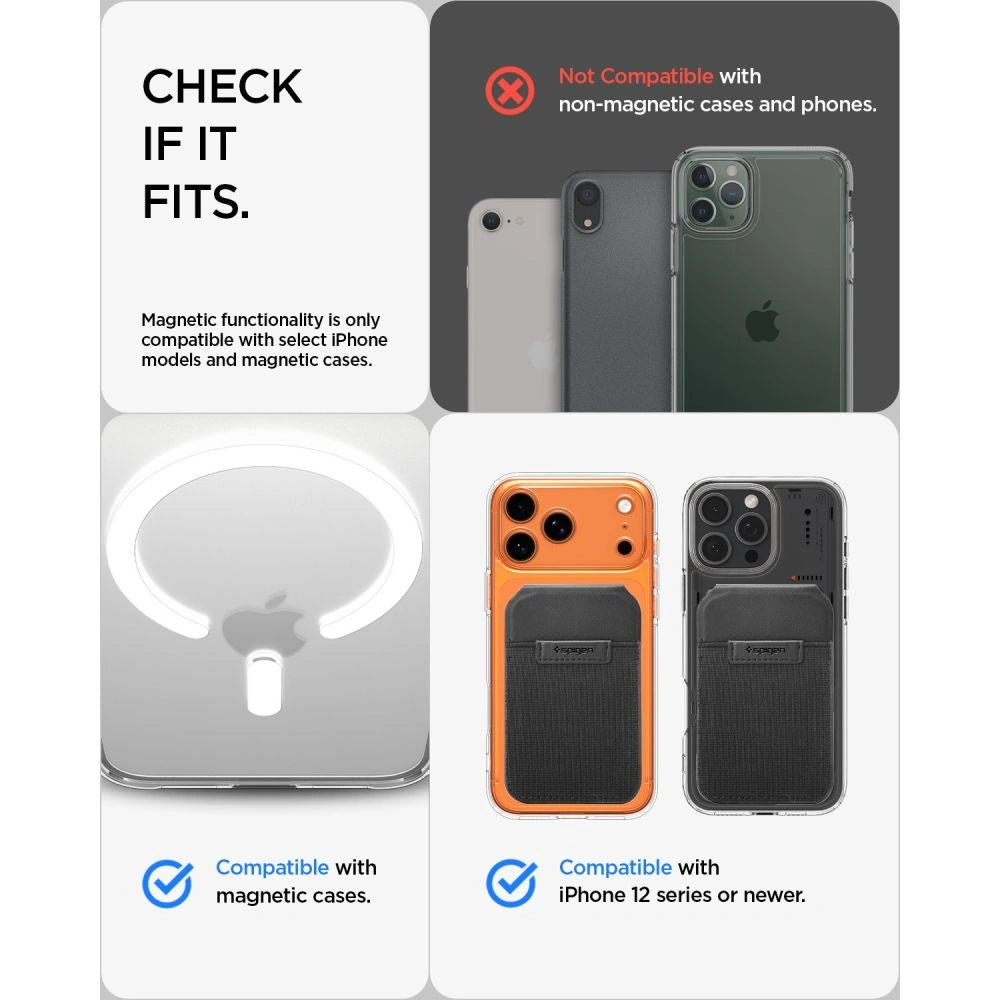 Portfel Spigen Slim Fold S314-4 MagSafe na telefon - czarny – zdjęcie 8