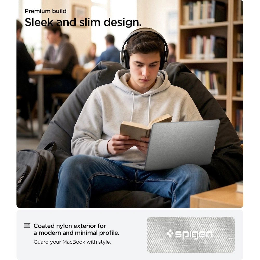 Etui Spigen Urban Fit na MacBook Air 13" 2023 / 2024 / 2025 2026 - szare – zdjęcie 6