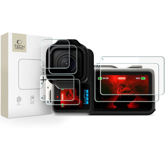 Zestaw Tech-Protect Glass Fit+ 2-Set szkło + folia na GoPro Mission 1 / Pro