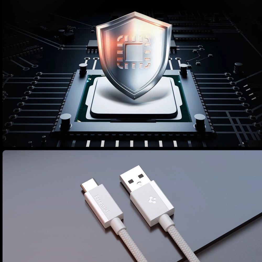 Kabel Spigen Essential EB6015AC USB-C 60W 150 cm - biały – zdjęcie 5