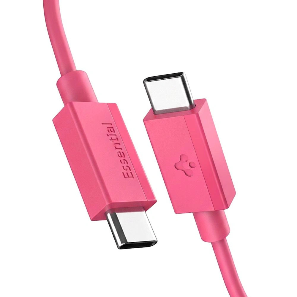 Kabel Spigen Essential EB6015CC USB-C 60W 100 cm - różowy – zdjęcie 2