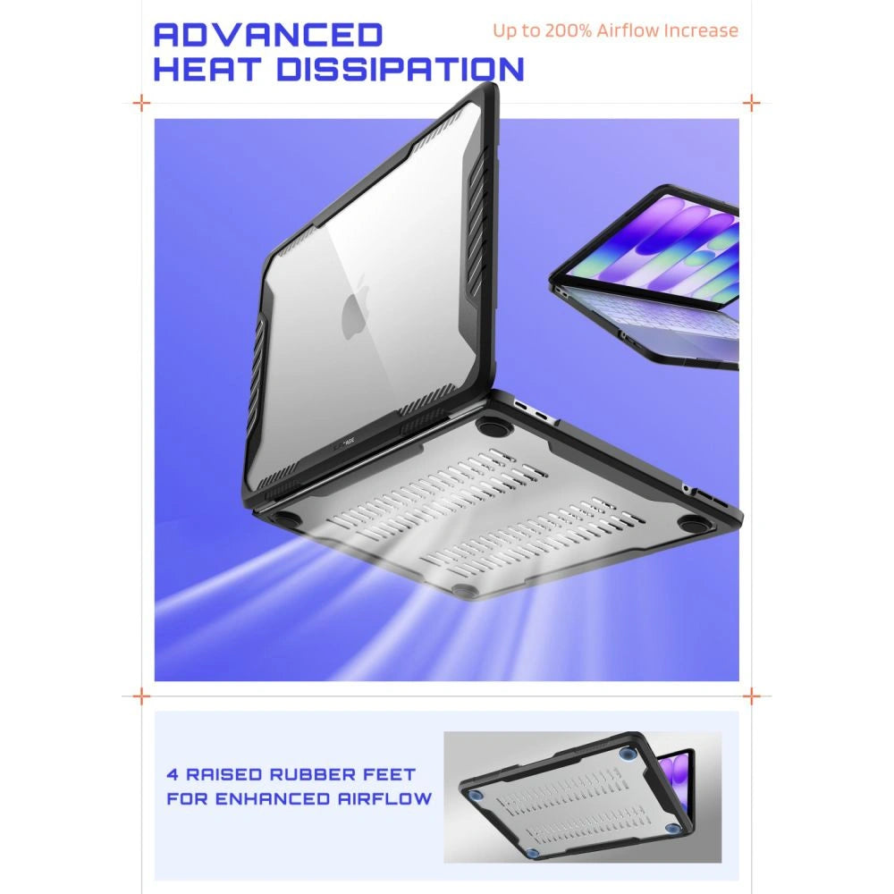 Etui Supcase Unicorn Beetle na MacBook Neo 13" 2026 - przezroczysto-czarne – zdjęcie 3