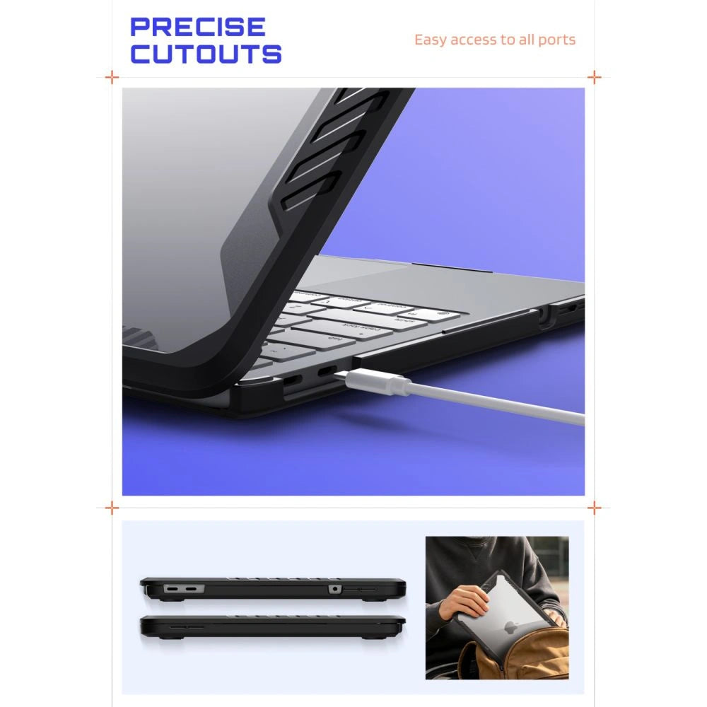 Etui Supcase Unicorn Beetle na MacBook Neo 13" 2026 - przezroczysto-czarne – zdjęcie 5