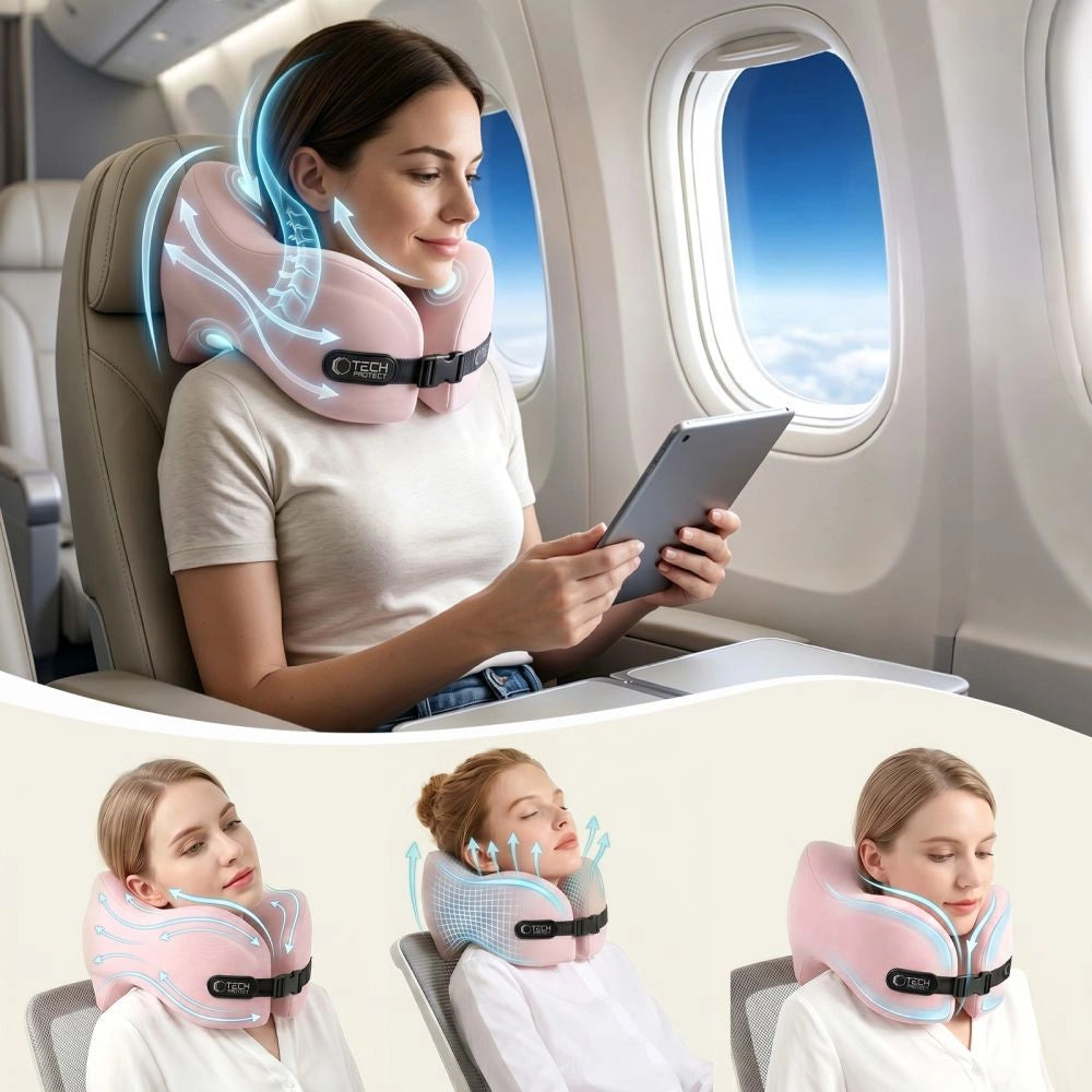 Poduszka podróżna Tech-Protect ComfortRest - różowa – zdjęcie 4