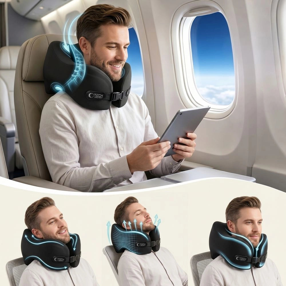 Poduszka podróżna Tech-Protect ComfortRest - czarna – zdjęcie 4