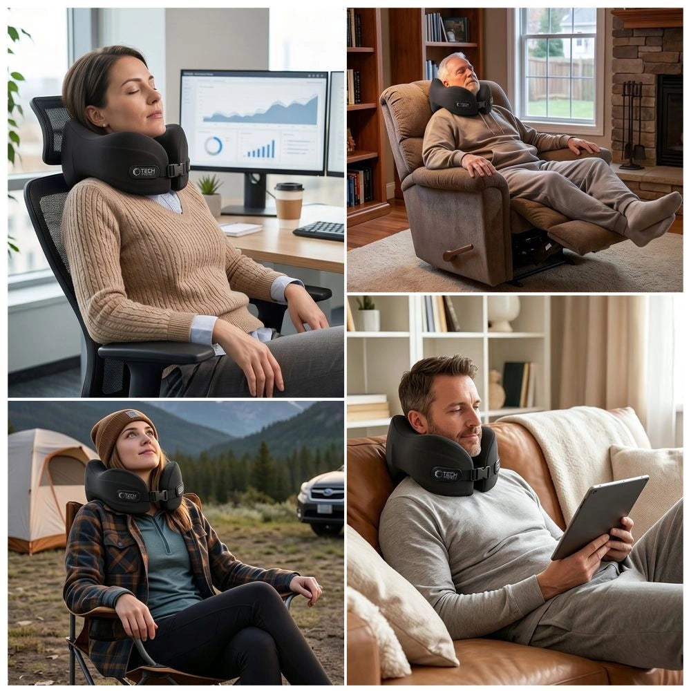 Poduszka podróżna Tech-Protect ComfortRest - czarna – zdjęcie 6