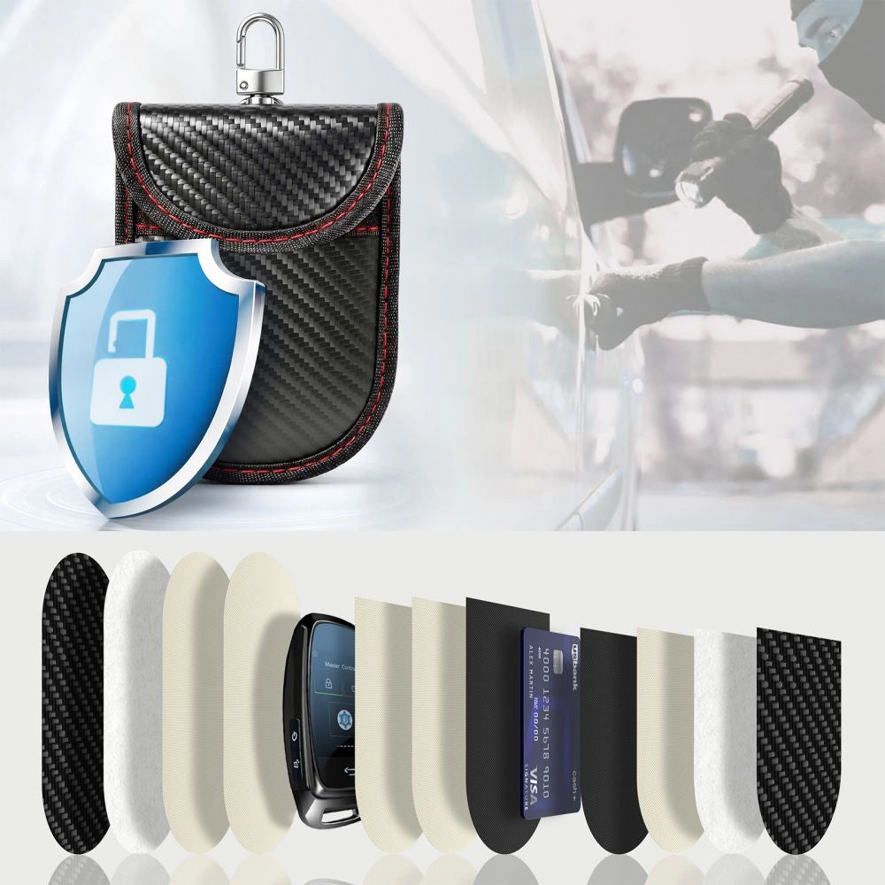 Etui antykradzieżowe Tech-Protect KLR100 RFID - czarno-czerwone – zdjęcie 2
