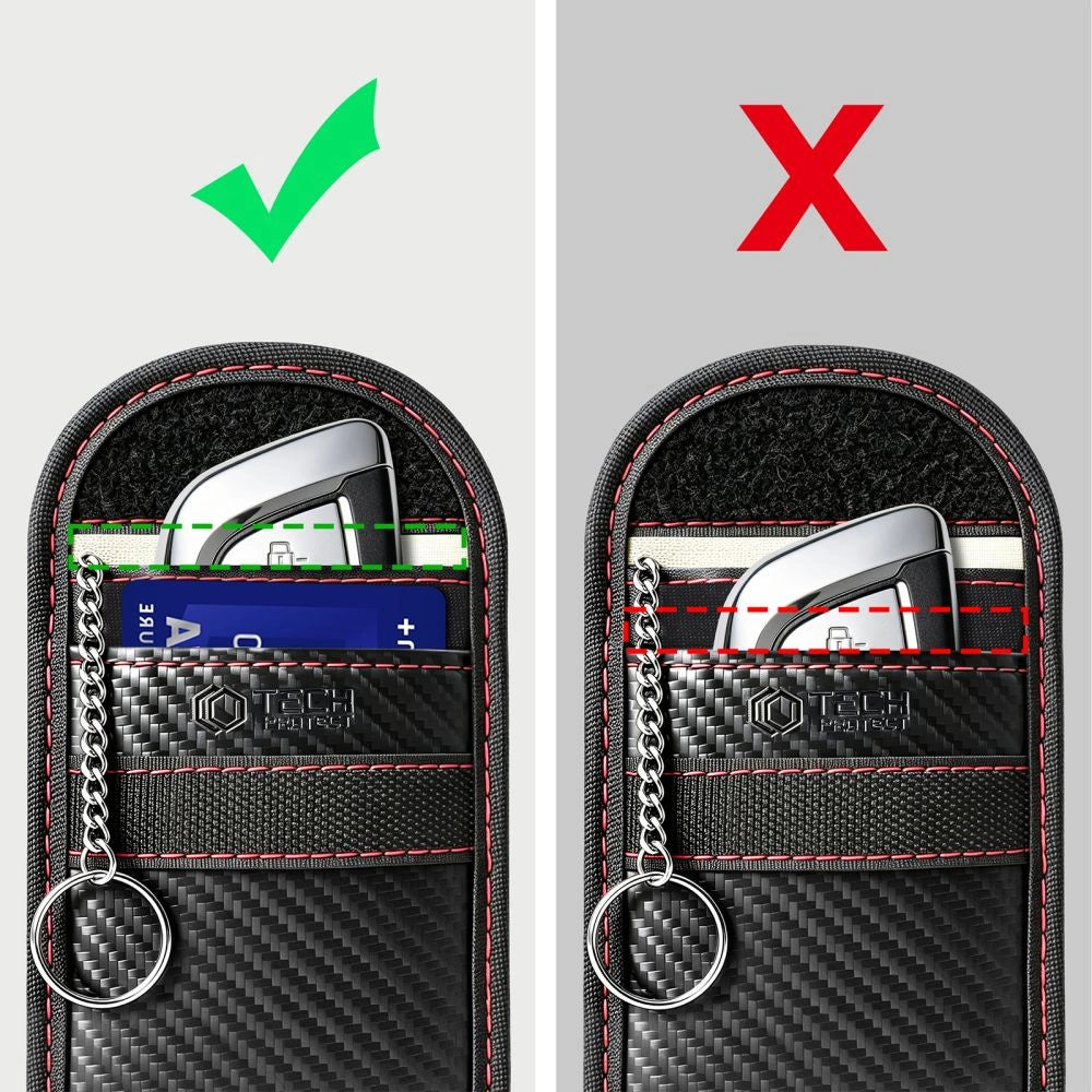 Etui antykradzieżowe Tech-Protect KLR100 RFID - czarno-czerwone – zdjęcie 3