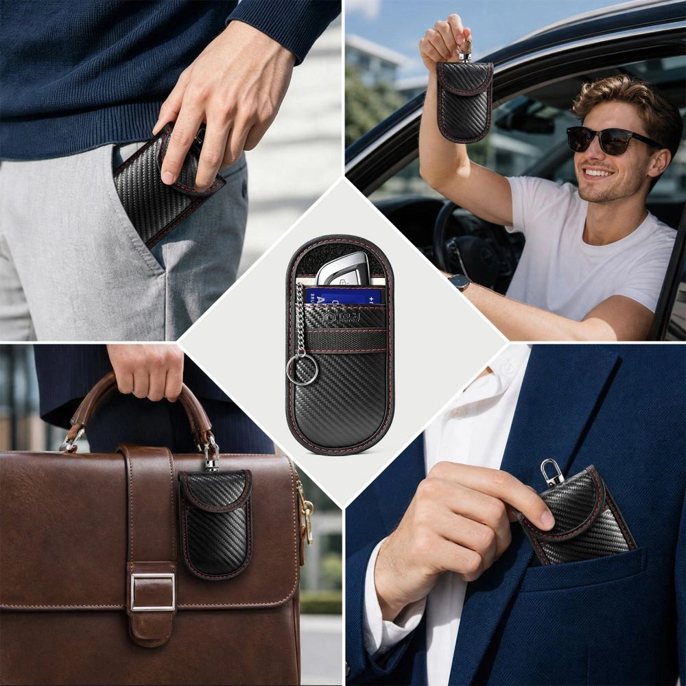 Etui antykradzieżowe Tech-Protect KLR100 RFID - czarno-czerwone – zdjęcie 6