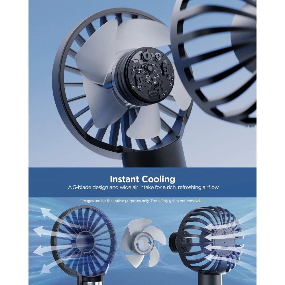 Mini wentylator Spigen A905 Mini Portable Handheld Fan - czarny – zdjęcie 4