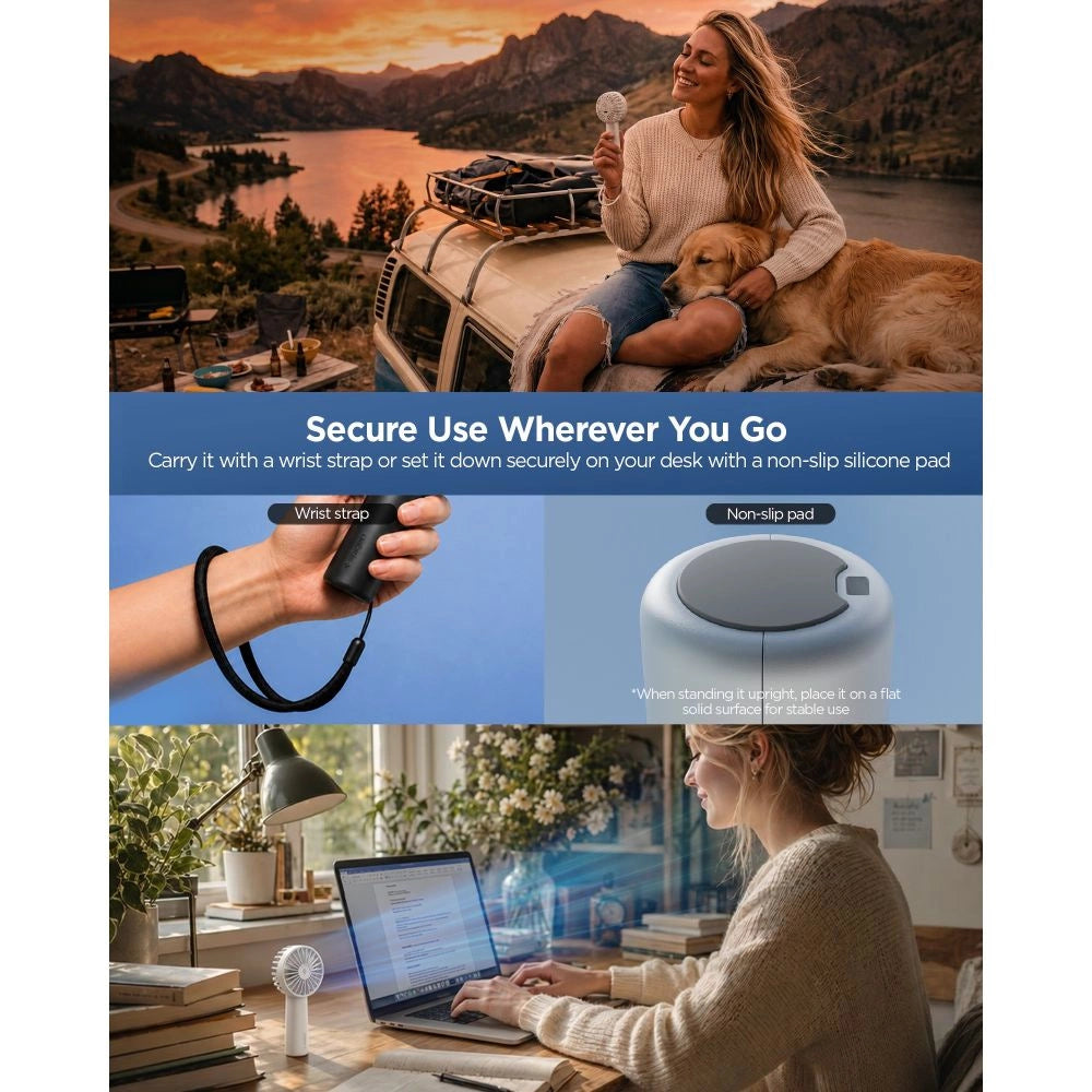 Mini wentylator Spigen A905 Mini Portable Handheld Fan - czarny – zdjęcie 6