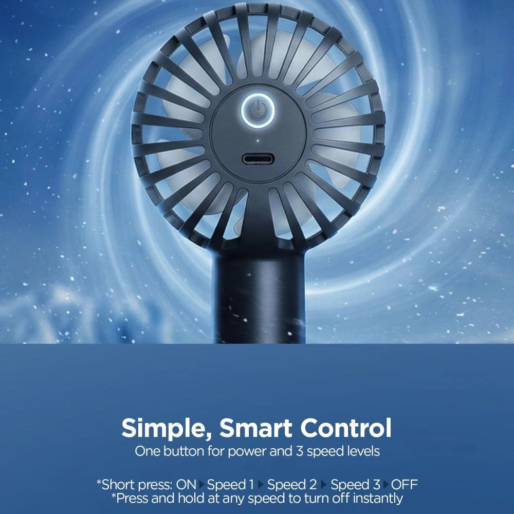 Mini wentylator Spigen A905 Mini Portable Handheld Fan - czarny – zdjęcie 7