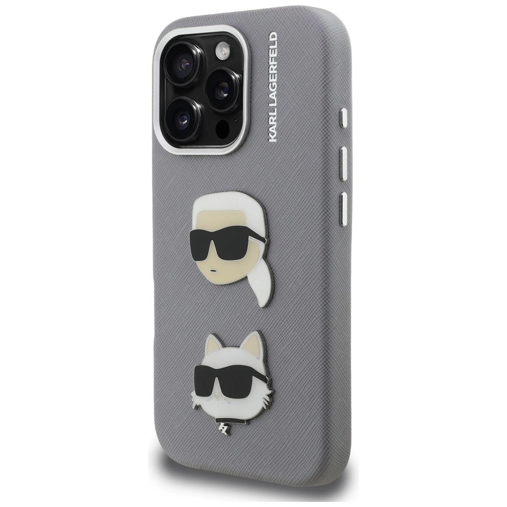 Etui Karl Lagerfeld FW Grained Karl & na iPhone 16 Pro Max - szare – zdjęcie 2