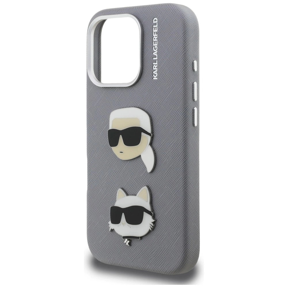 Etui Karl Lagerfeld FW Grained Karl & na iPhone 16 Pro Max - szare – zdjęcie 6