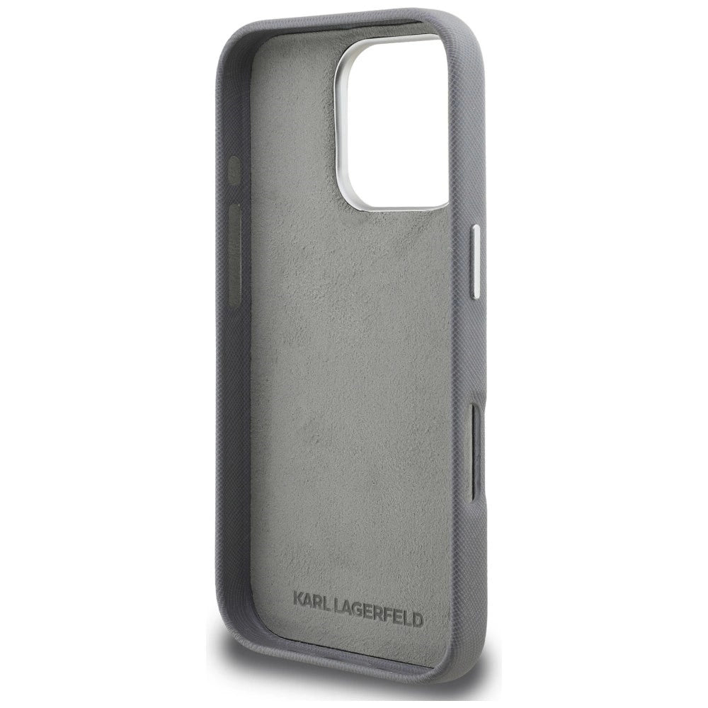 Etui Karl Lagerfeld FW Grained Karl & na iPhone 16 Pro Max - szare – zdjęcie 7