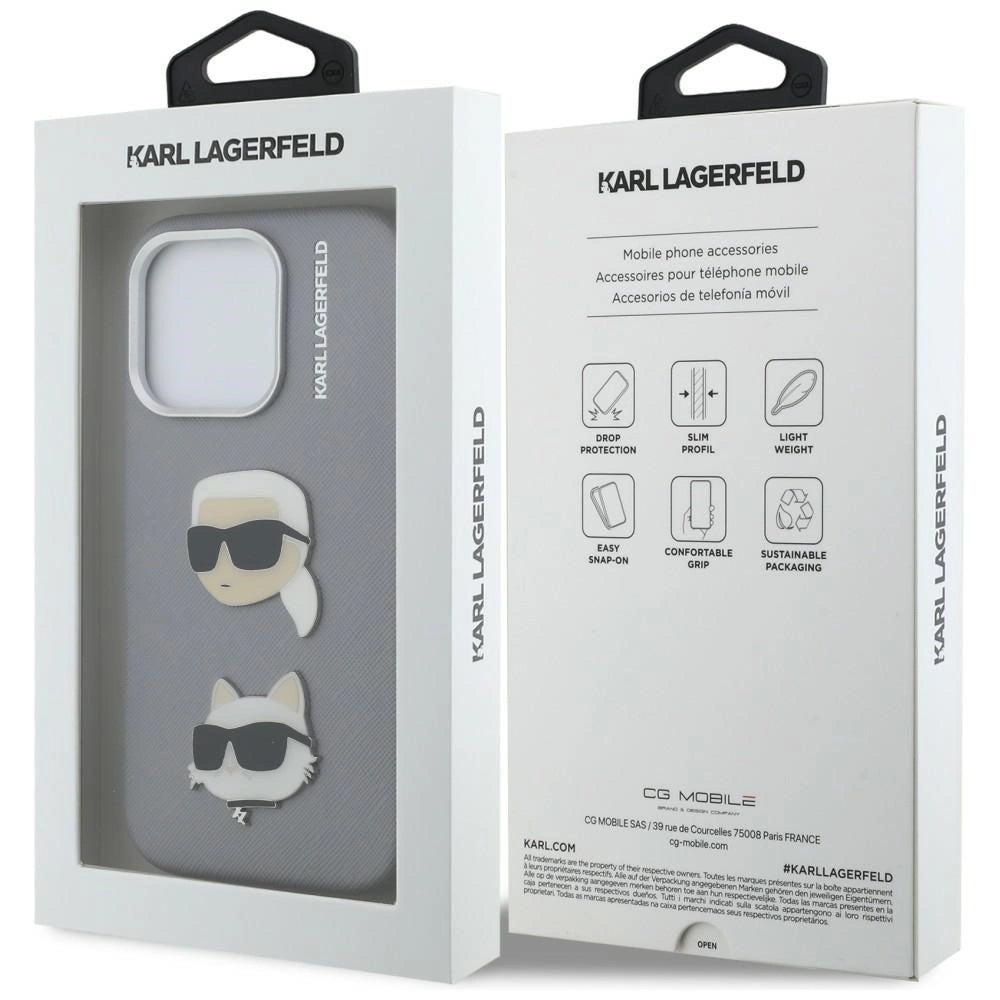 Etui Karl Lagerfeld FW Grained Karl & na iPhone 16 Pro Max - szare – zdjęcie 8