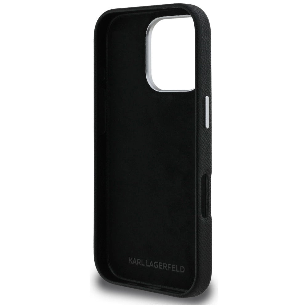 Etui Karl Lagerfeld FW Grained Signature Logo na iPhone 16 Pro Max - czarne – zdjęcie 7