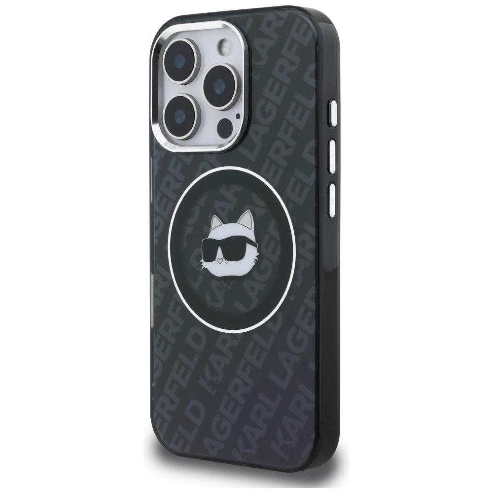 Etui Karl Lagerfeld IML Choupette Head Logo na iPhone 16 Pro - czarne – zdjęcie 2