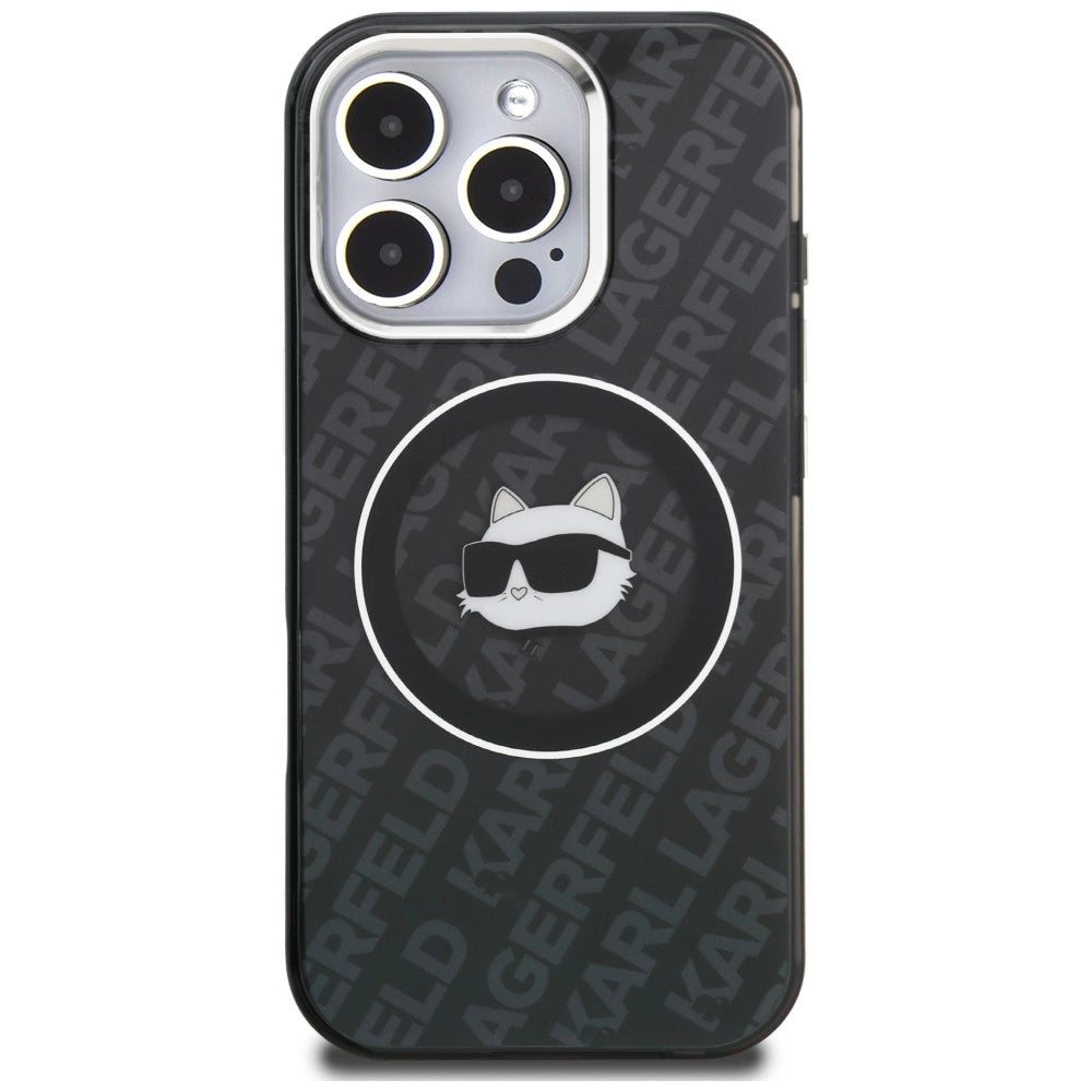 Etui Karl Lagerfeld IML Choupette Head Logo na iPhone 16 Pro Max - czarne – zdjęcie 3