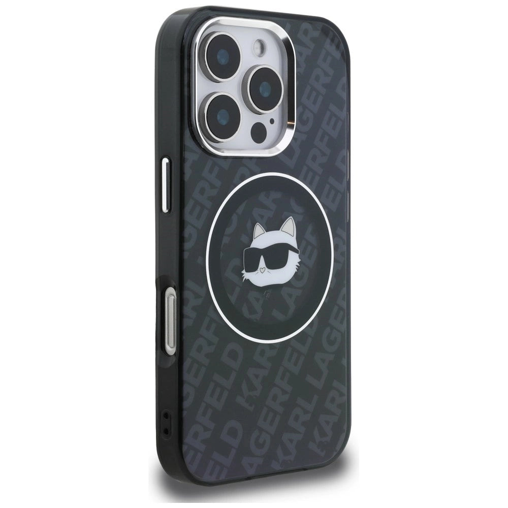 Etui Karl Lagerfeld IML Choupette Head Logo na iPhone 16 Pro Max - czarne – zdjęcie 4