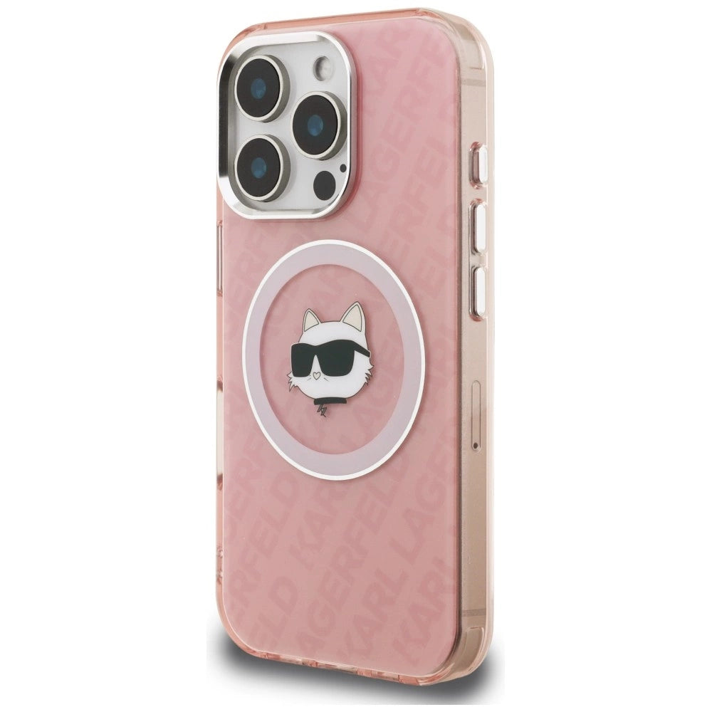 Etui Karl Lagerfeld IML Choupette Head Logo na iPhone 16 Pro Max - różowe – zdjęcie 2