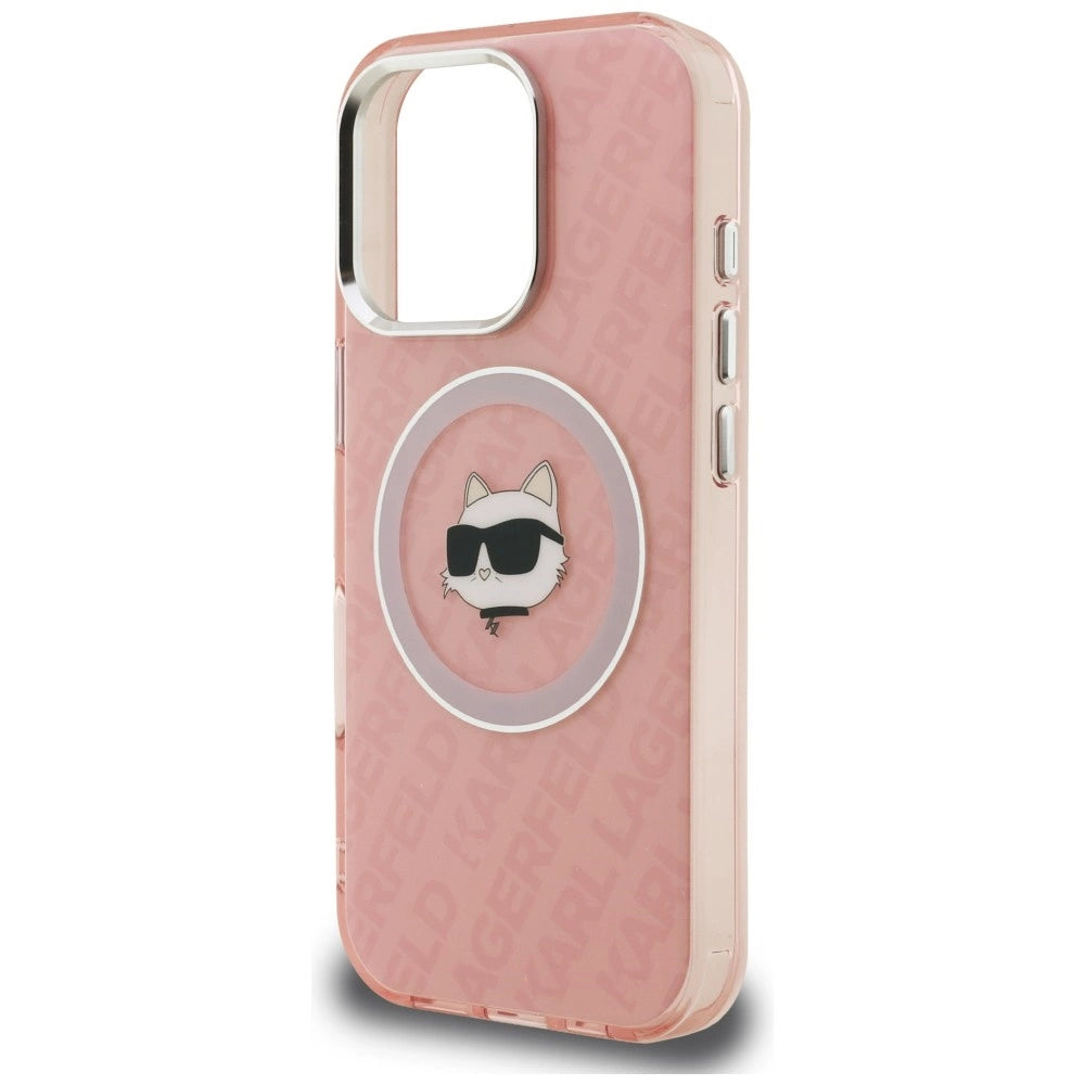 Etui Karl Lagerfeld IML Choupette Head Logo na iPhone 16 Pro Max - różowe – zdjęcie 6