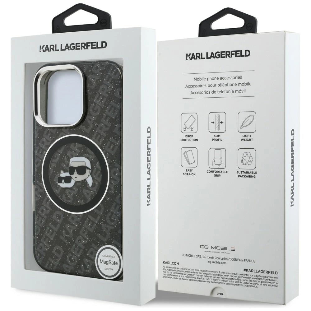 Etui Karl Lagerfeld IML Glitter Karl & na iPhone 16 Pro Max - czarne – zdjęcie 8