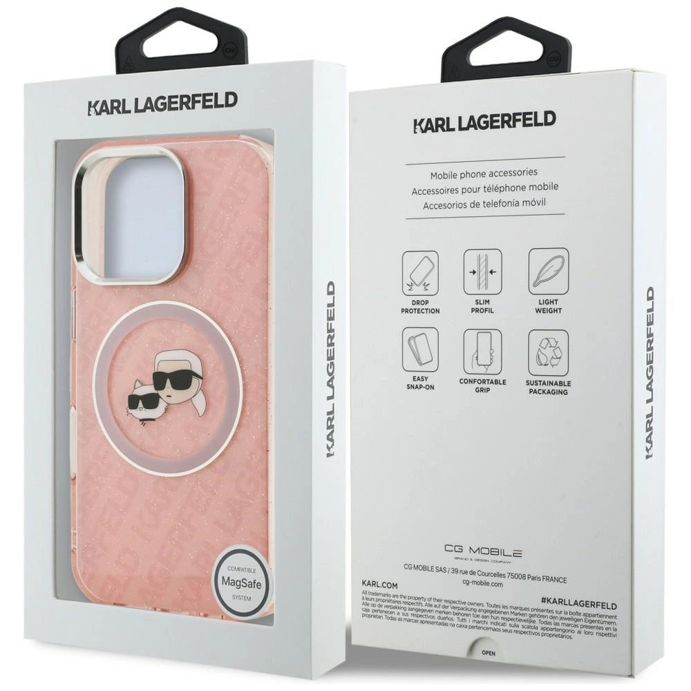 Etui Karl Lagerfeld IML Glitter Karl & na iPhone 16 Pro Max - różowe – zdjęcie 8