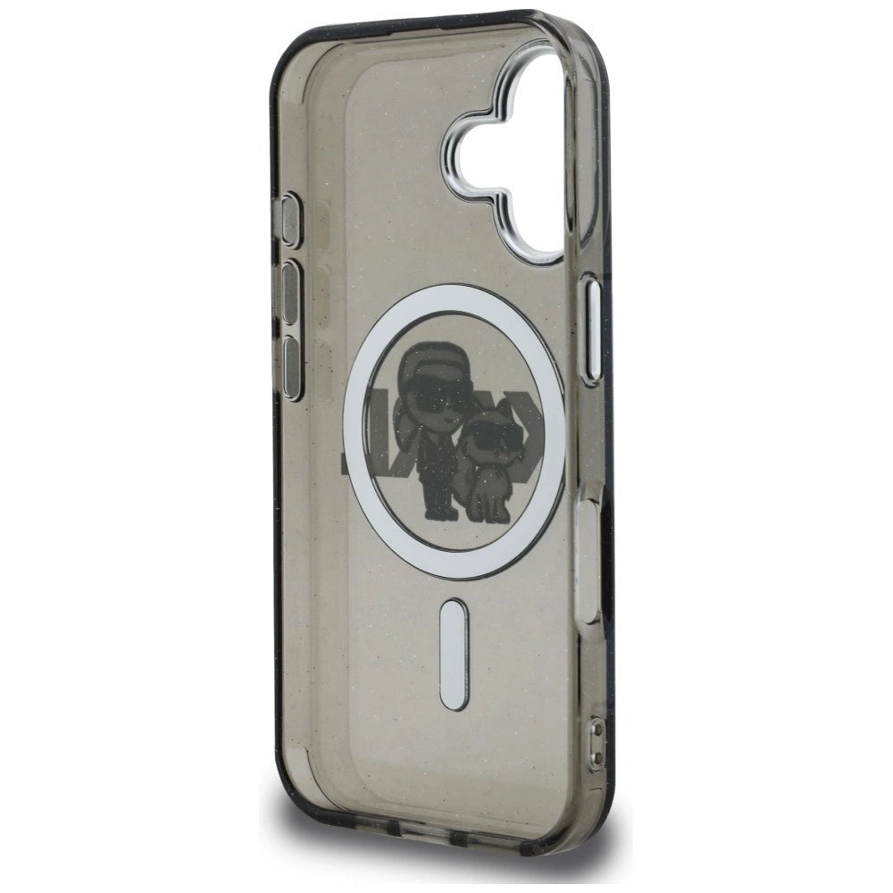 Etui Karl Lagerfeld IML Glitter Karl & Choupette na iPhone 16 - czarne – zdjęcie 7