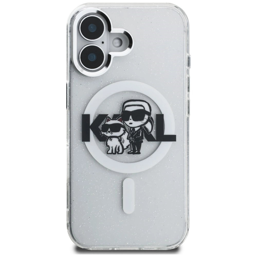 Etui Karl Lagerfeld IML Glitter Karl & do iPhone 16 - przezroczyste – zdjęcie 3