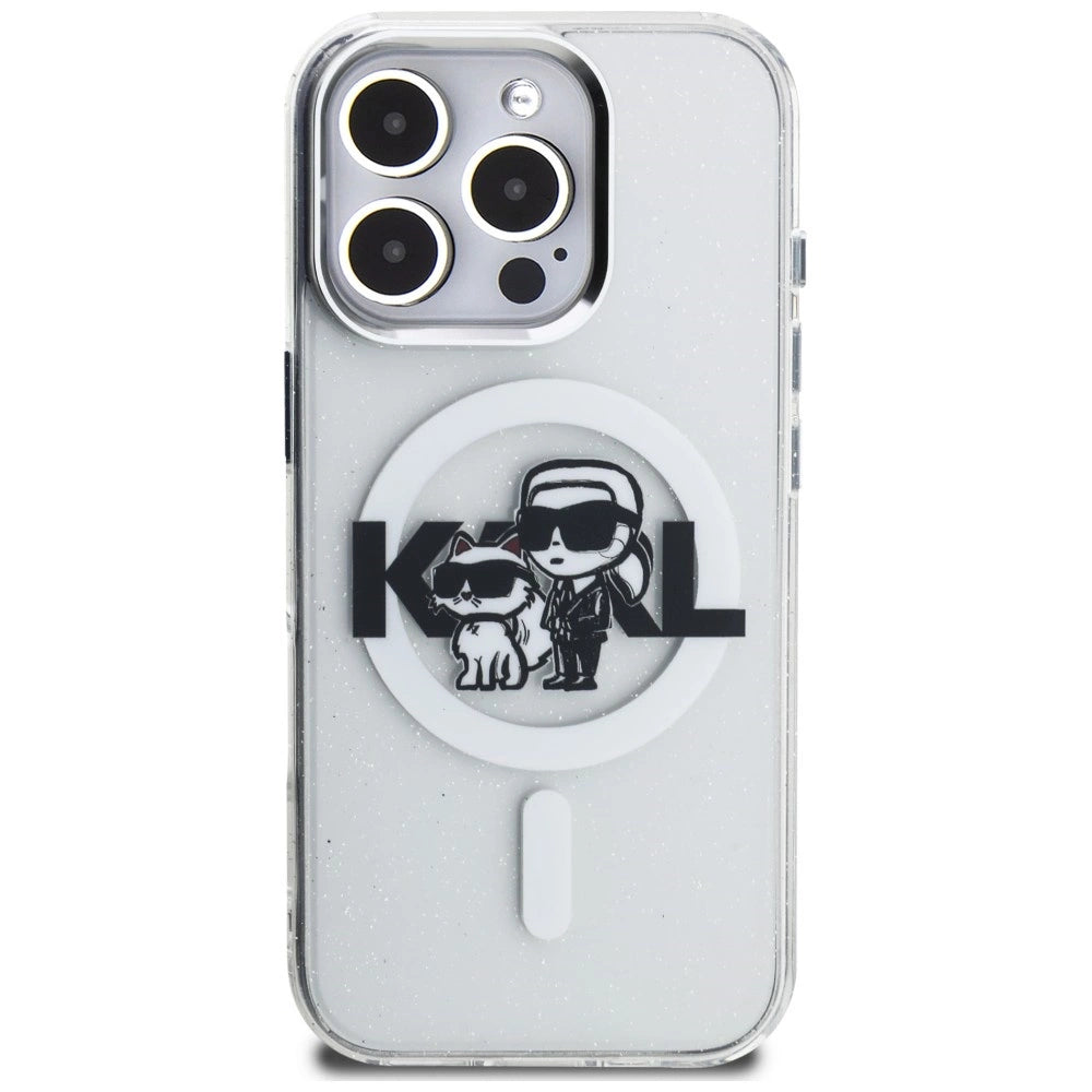 Etui Karl Lagerfeld IML Glitter Karl na iPhone 16 Pro Max - przezroczyste – zdjęcie 3