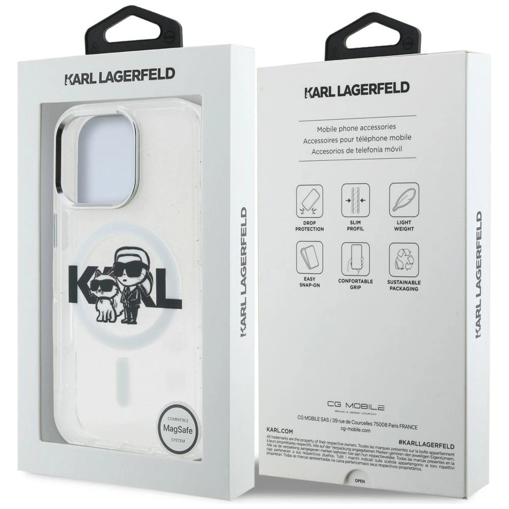 Etui Karl Lagerfeld IML Glitter Karl na iPhone 16 Pro Max - przezroczyste – zdjęcie 8