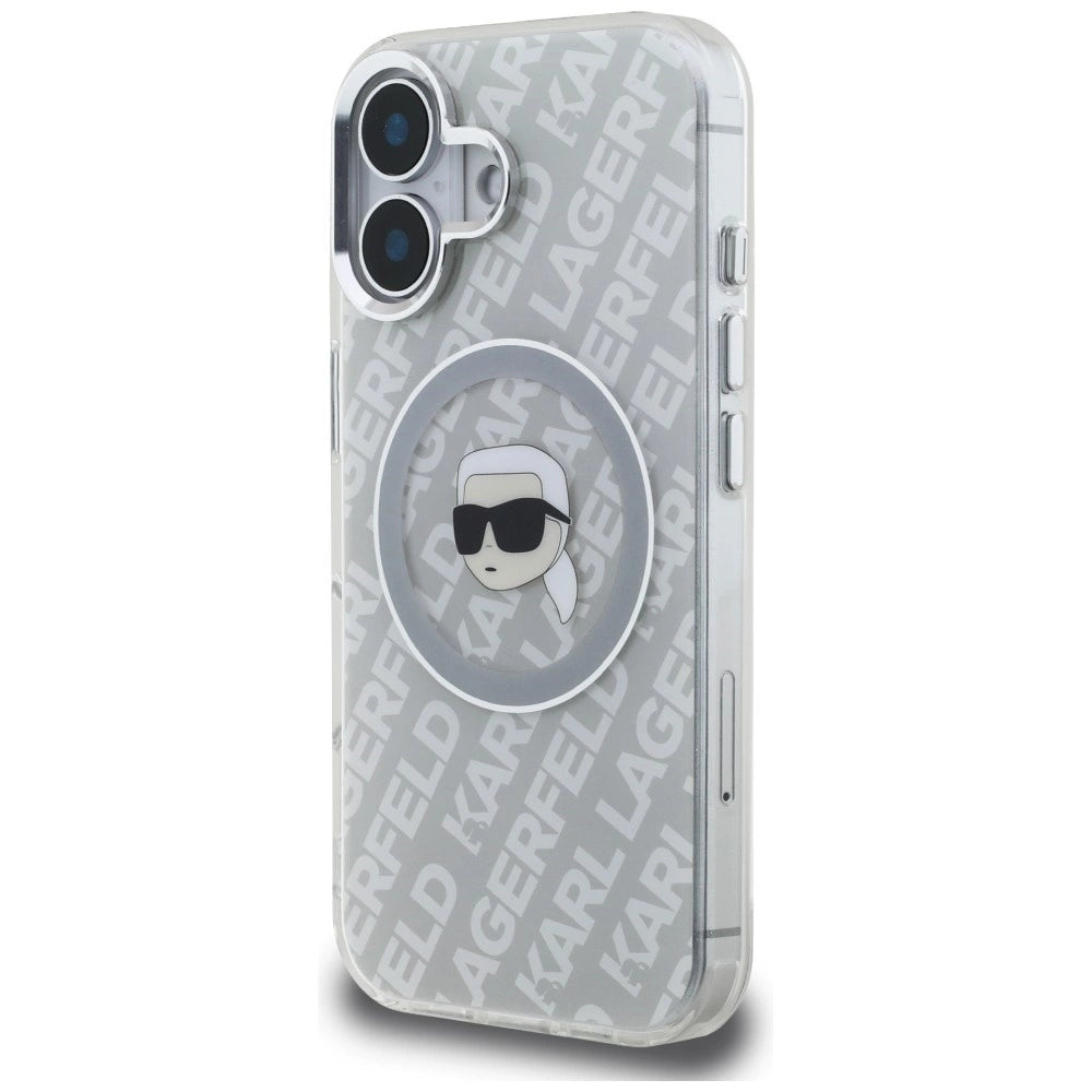 Etui Karl Lagerfeld IML Karl Head Logo MagSafe na iPhone 16 - szare – zdjęcie 2
