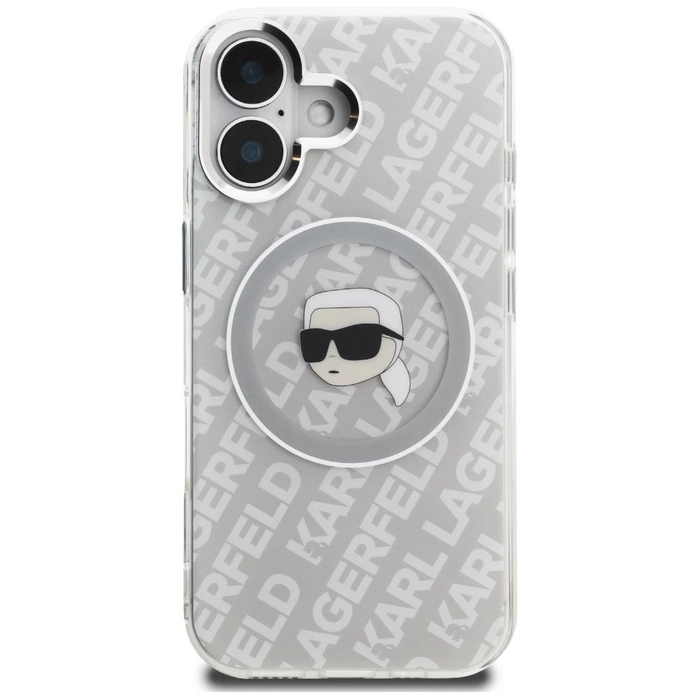 Etui Karl Lagerfeld IML Karl Head Logo MagSafe na iPhone 16 - szare – zdjęcie 3