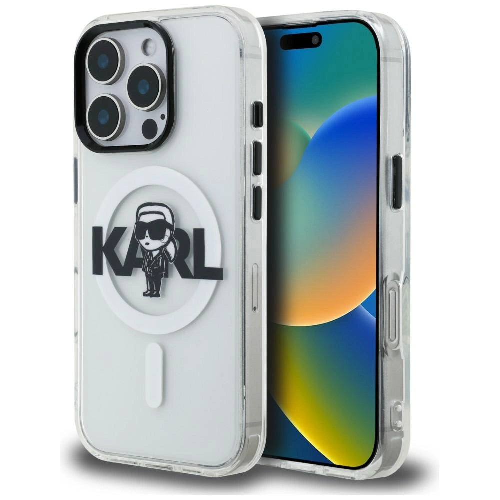 Etui Karl Lagerfeld IML Karl Sketch na iPhone 16 Pro Max - przezroczyste