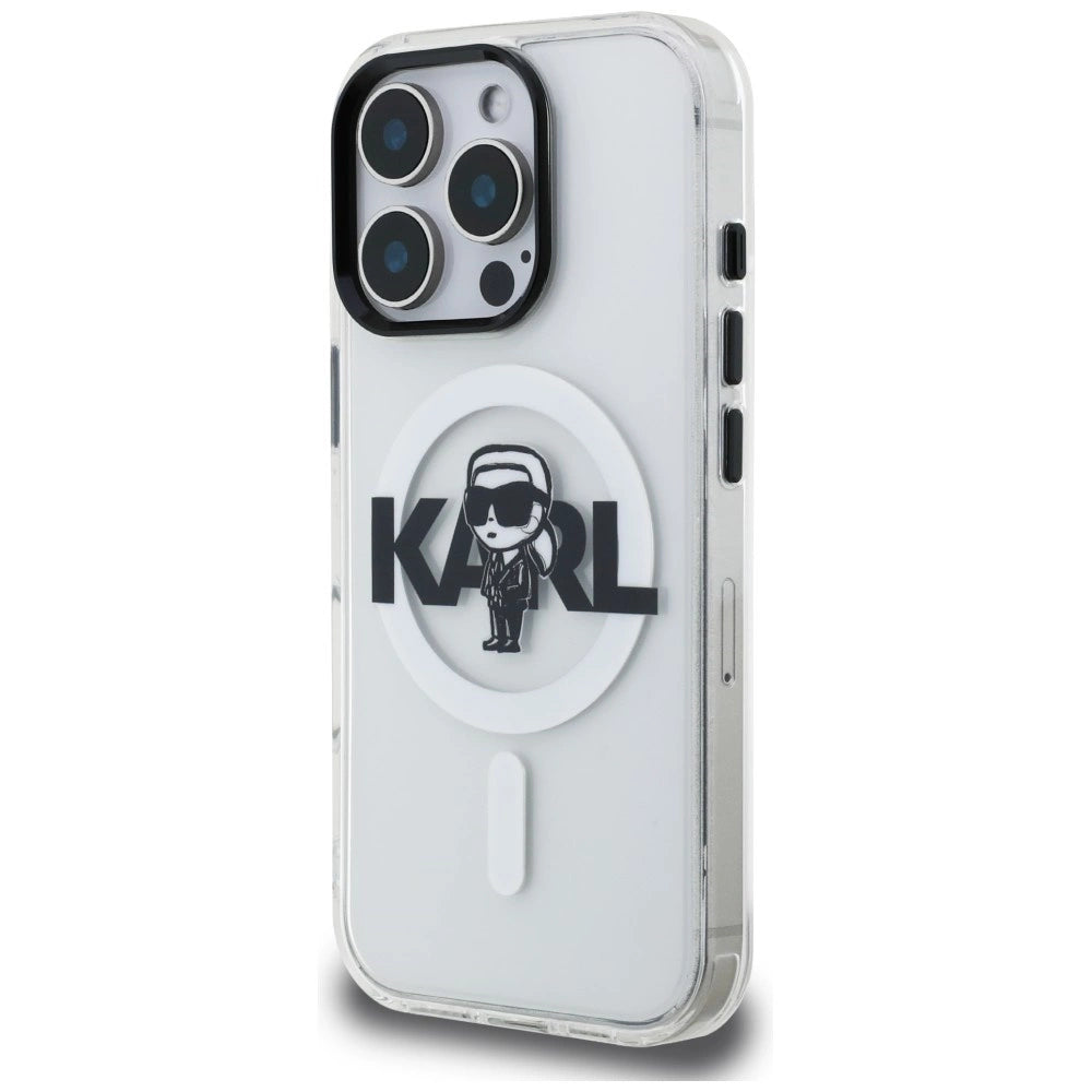 Etui Karl Lagerfeld IML Karl Sketch Logo na iPhone 16 Pro - przezroczyste – zdjęcie 2