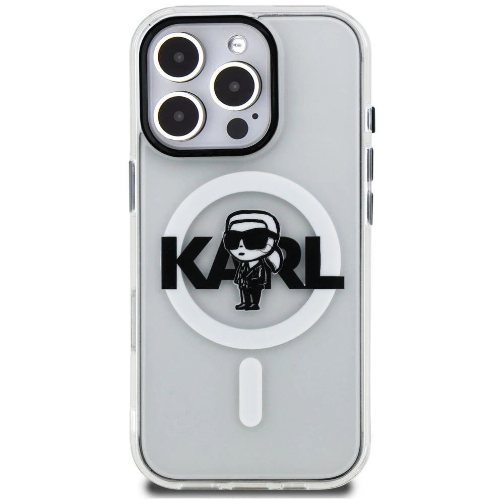 Etui Karl Lagerfeld IML Karl Sketch Logo na iPhone 16 Pro - przezroczyste – zdjęcie 3