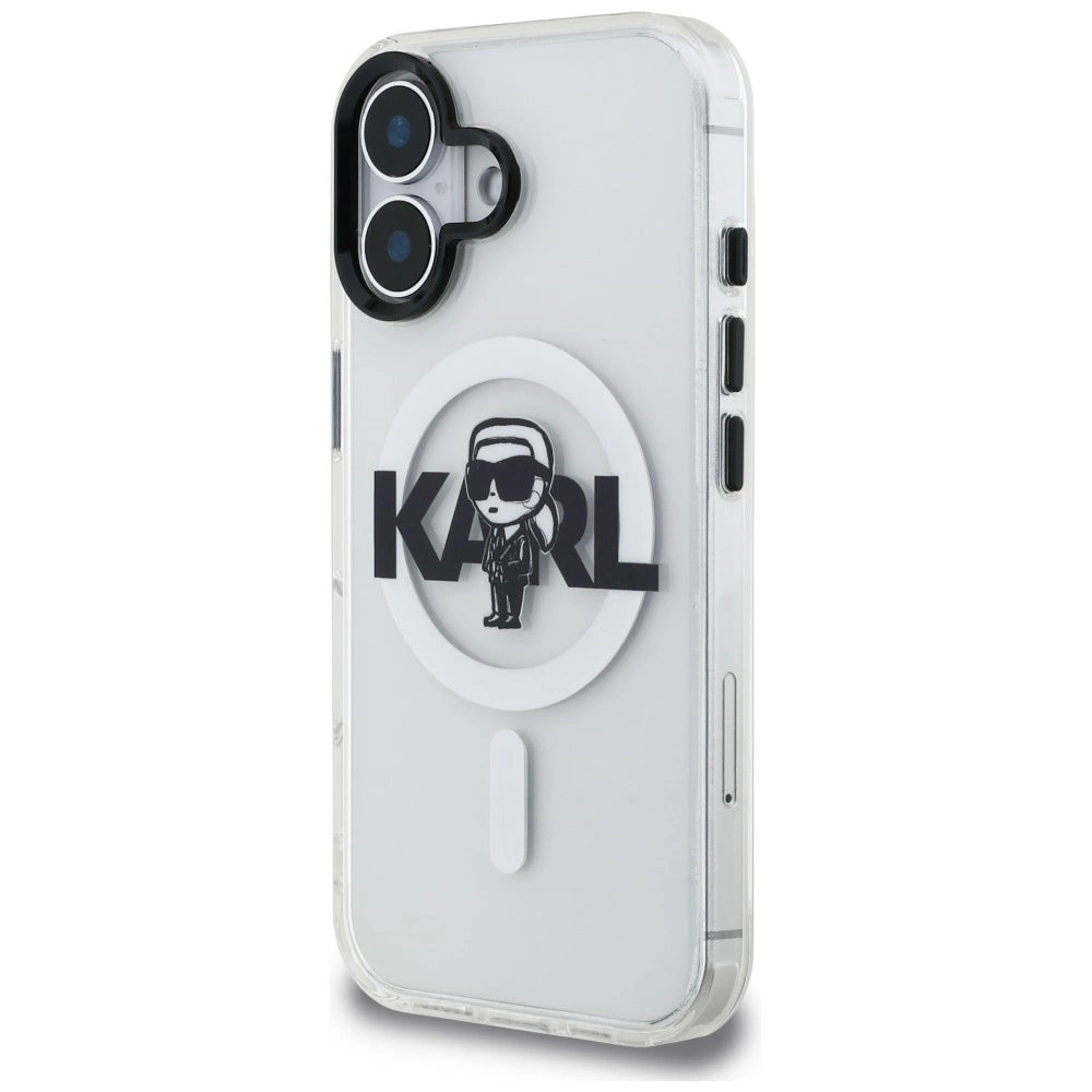 Etui Karl Lagerfeld IML Karl Sketch Logo na iPhone 16 - przezroczyste – zdjęcie 2