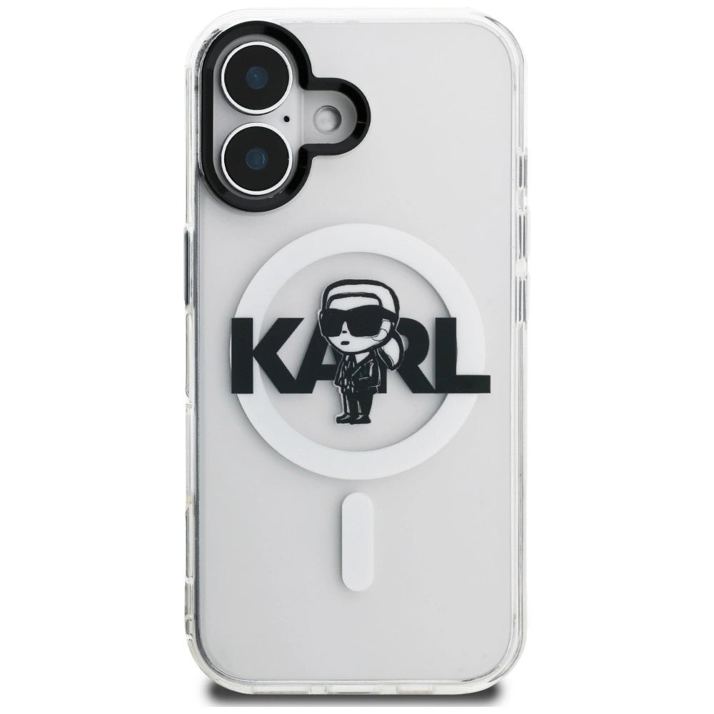 Etui Karl Lagerfeld IML Karl Sketch Logo na iPhone 16 - przezroczyste – zdjęcie 3