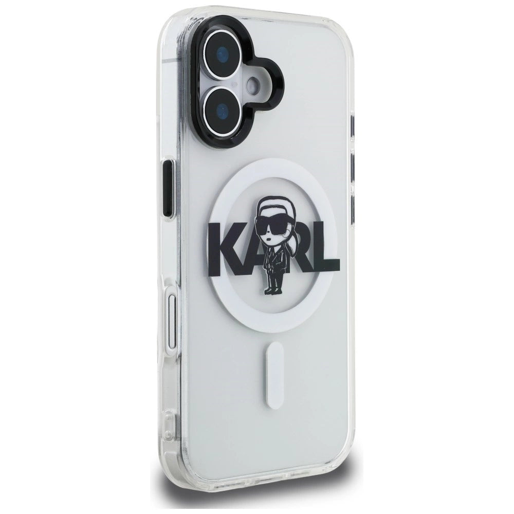 Etui Karl Lagerfeld IML Karl Sketch Logo na iPhone 16 - przezroczyste – zdjęcie 4