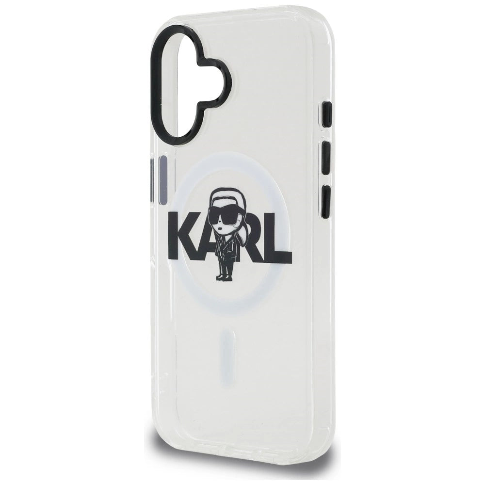 Etui Karl Lagerfeld IML Karl Sketch Logo na iPhone 16 - przezroczyste – zdjęcie 6