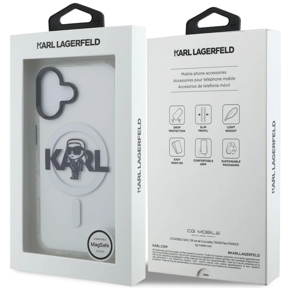Etui Karl Lagerfeld IML Karl Sketch Logo na iPhone 16 - przezroczyste – zdjęcie 8