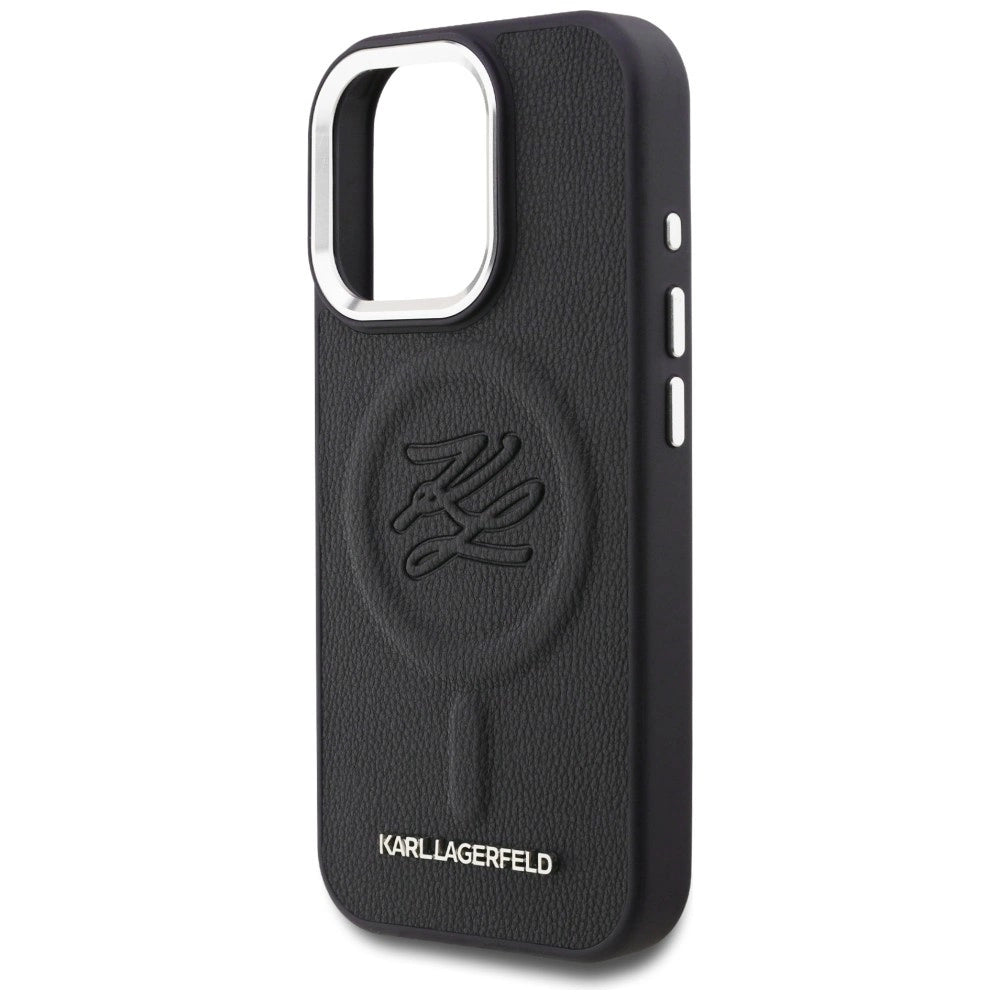 Etui Karl Lagerfeld Initial & Metal Logo MagSafe na iPhone 16 Pro - czarne – zdjęcie 6