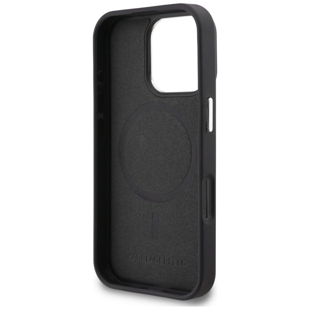 Etui Karl Lagerfeld Initial & Metal Logo MagSafe na iPhone 16 Pro - czarne – zdjęcie 7