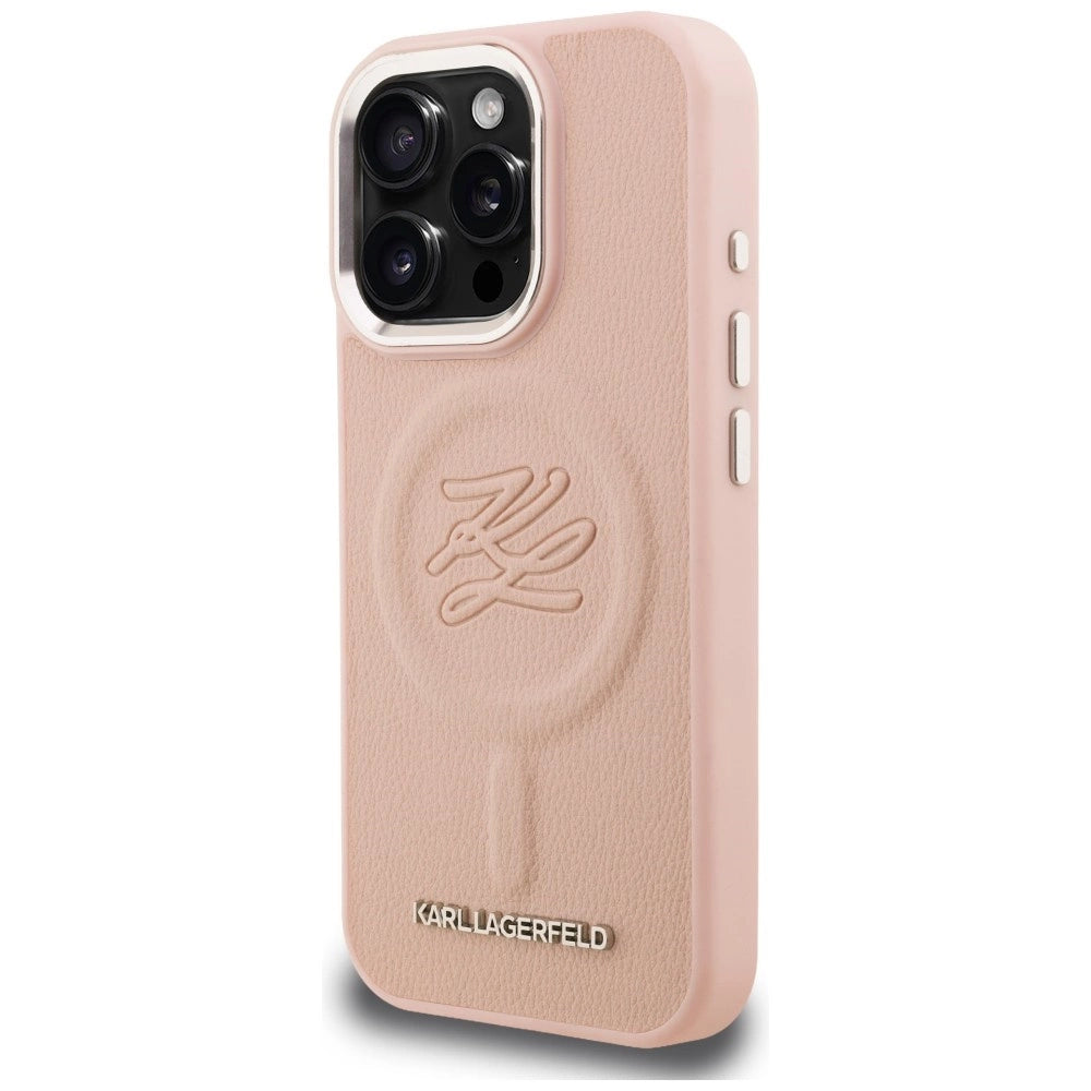 Etui Karl Lagerfeld Initial & Metal Logo na iPhone 16 Pro Max - różowe – zdjęcie 2